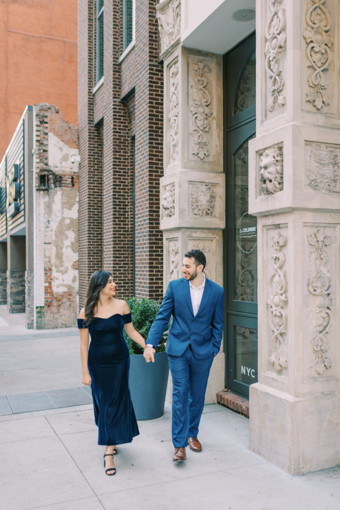 formal-engagement-session-outside-in-downtown-nashville
