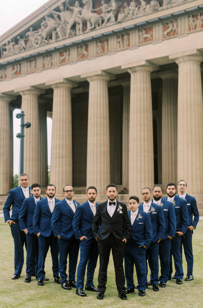 groomsmen-at-the-parthenon-in-downtown-nashville